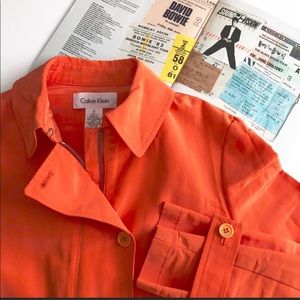Calvin Klein Orange Jacket Vintage 1980s